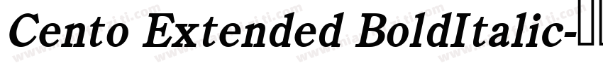 Cento Extended BoldItalic字体转换